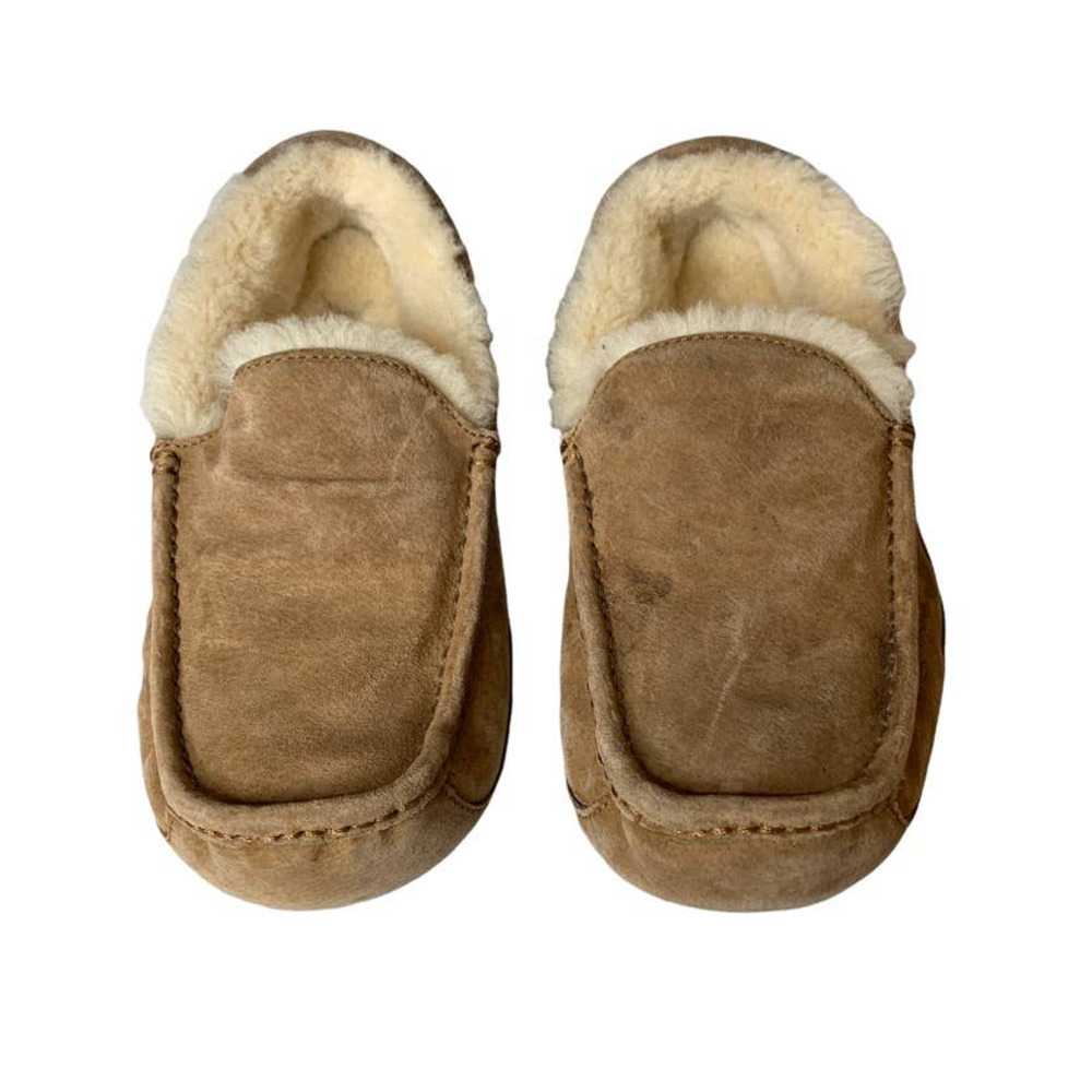 UGG Ascot Men's Tan Suede Wool Loafer Moccasin Slippers Fit Like Size 9
